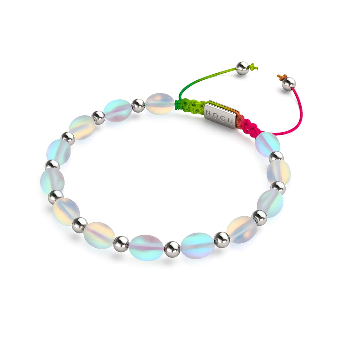 Arc-en-ciel blanc | Bracelet Oeuf Océan Verre Sirène